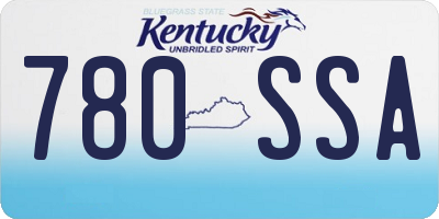 KY license plate 780SSA