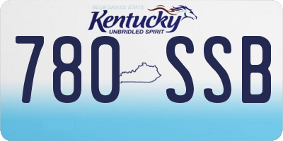 KY license plate 780SSB
