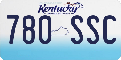 KY license plate 780SSC