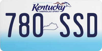 KY license plate 780SSD