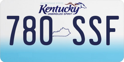 KY license plate 780SSF