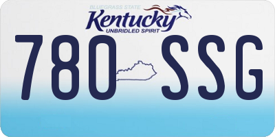 KY license plate 780SSG
