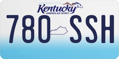 KY license plate 780SSH