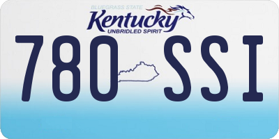 KY license plate 780SSI