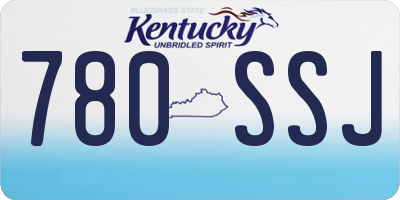 KY license plate 780SSJ