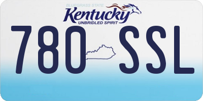 KY license plate 780SSL