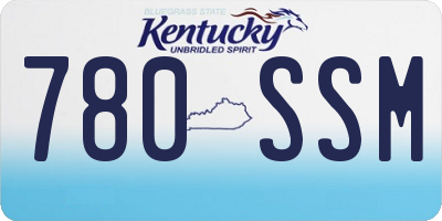 KY license plate 780SSM