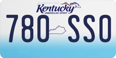 KY license plate 780SSO