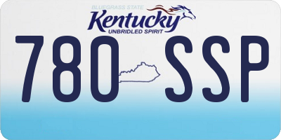 KY license plate 780SSP