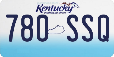 KY license plate 780SSQ