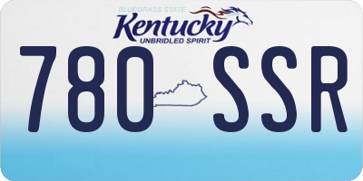 KY license plate 780SSR