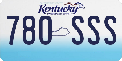 KY license plate 780SSS