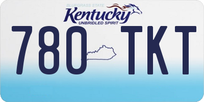 KY license plate 780TKT
