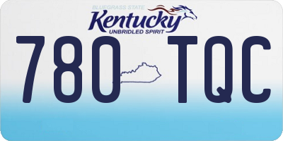 KY license plate 780TQC