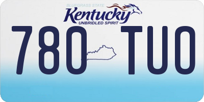 KY license plate 780TUO