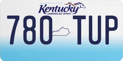 KY license plate 780TUP