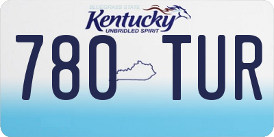 KY license plate 780TUR