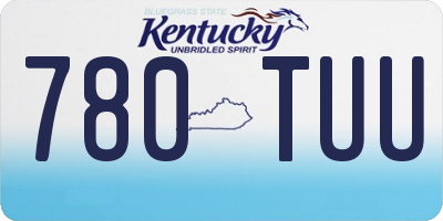 KY license plate 780TUU