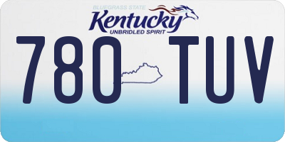KY license plate 780TUV