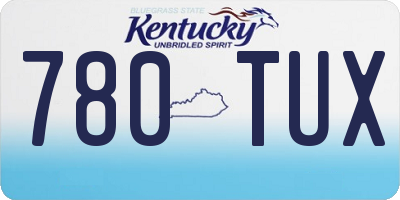 KY license plate 780TUX
