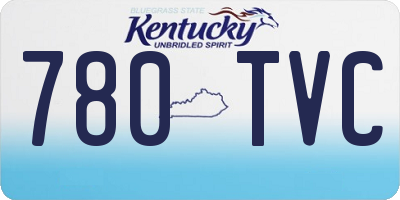 KY license plate 780TVC