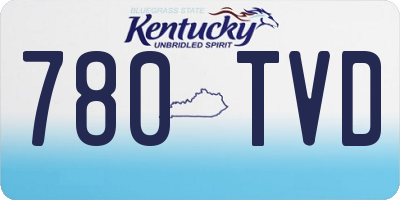 KY license plate 780TVD