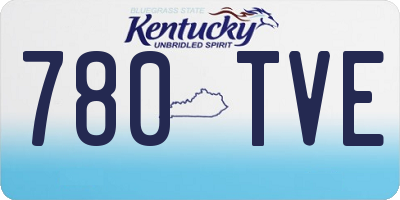 KY license plate 780TVE