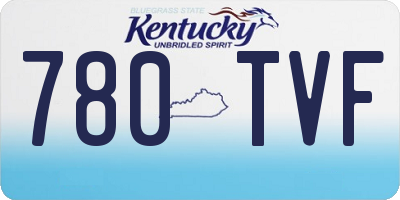 KY license plate 780TVF