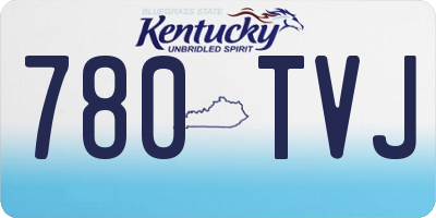 KY license plate 780TVJ