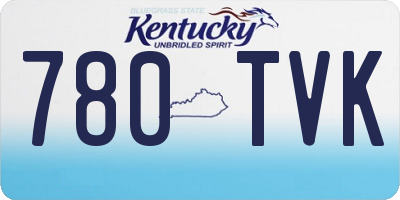 KY license plate 780TVK