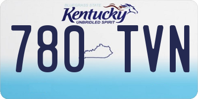 KY license plate 780TVN