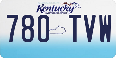 KY license plate 780TVW