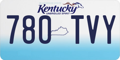 KY license plate 780TVY