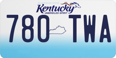 KY license plate 780TWA