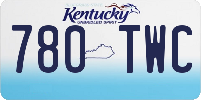 KY license plate 780TWC