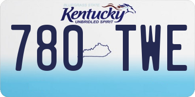 KY license plate 780TWE