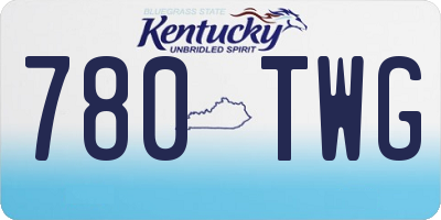 KY license plate 780TWG