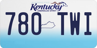 KY license plate 780TWI