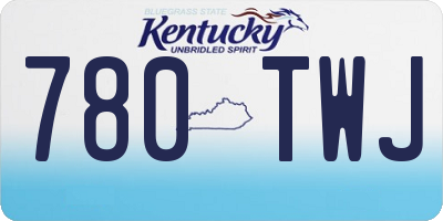 KY license plate 780TWJ