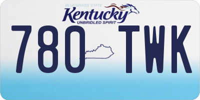 KY license plate 780TWK