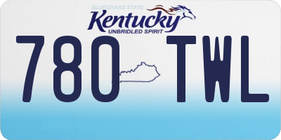KY license plate 780TWL