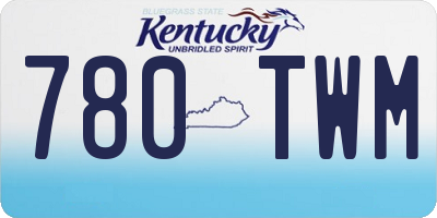 KY license plate 780TWM