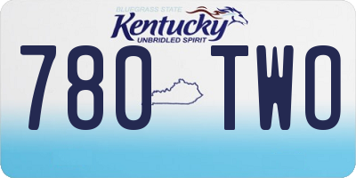 KY license plate 780TWO