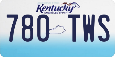 KY license plate 780TWS