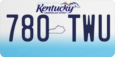 KY license plate 780TWU