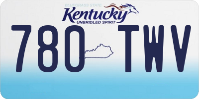 KY license plate 780TWV