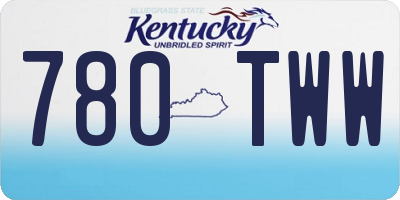 KY license plate 780TWW