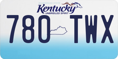 KY license plate 780TWX