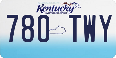 KY license plate 780TWY