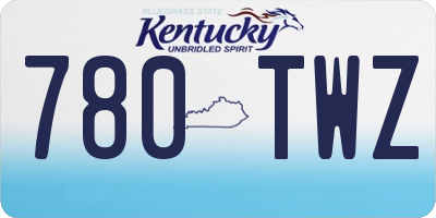 KY license plate 780TWZ